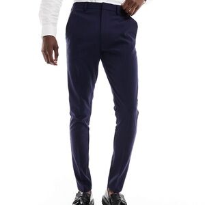 NWT ASOS Super Skinny Dress Pants Navy 28x30